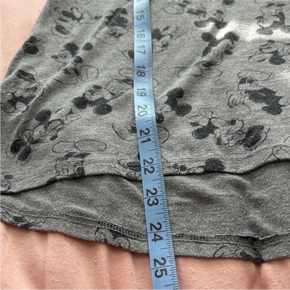 Disney Mickey Mouse Short Sleeve Top Tee Shirt Grey Women Small - Picture 3 of 6